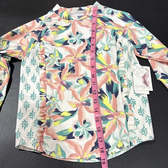 Jessica Simpson UPF 50+ ultraviolet protection,long sleeve,high neck,floral - Picture 7 of 7